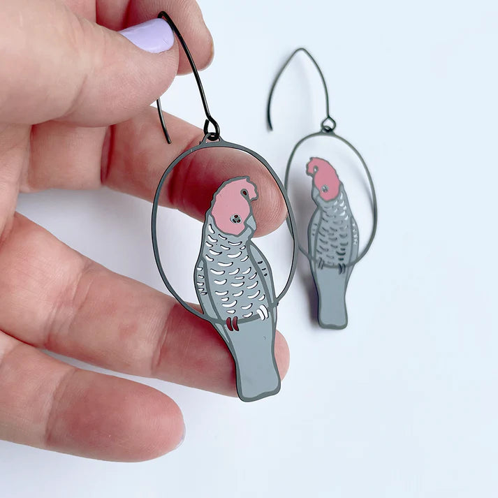 Denz Gang Gang Cockatoo Earrings