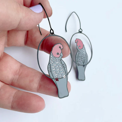 Denz Gang Gang Cockatoo Earrings