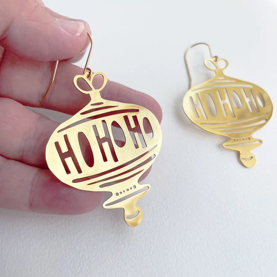 Denz Ho Ho Ho Earrings | Gold
