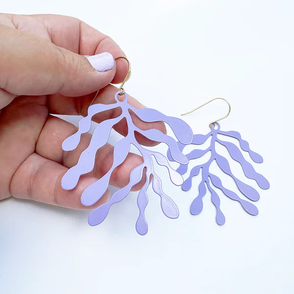 Denz Matisse Shape Earrings | Lavender