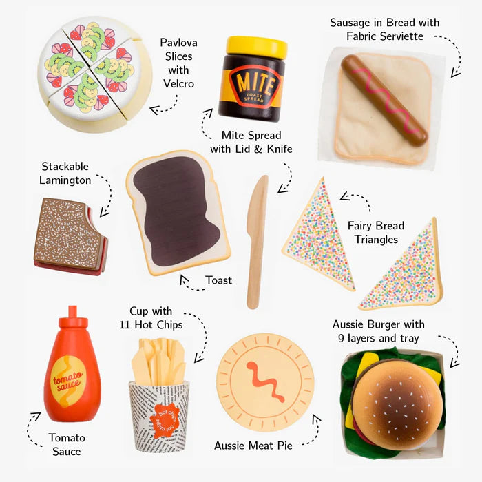 Make Me Iconic Wooden Toy | Australian Food Set