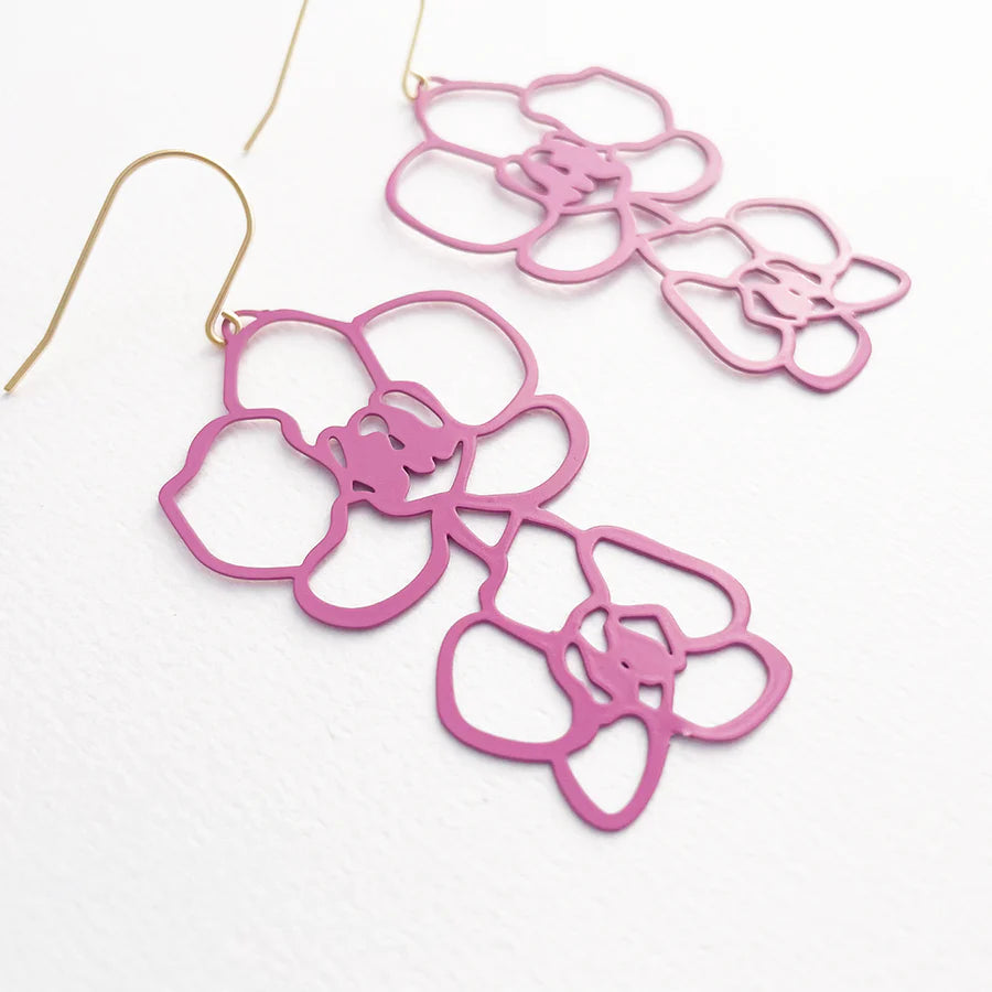 Denz Orchid Earrings | Pink
