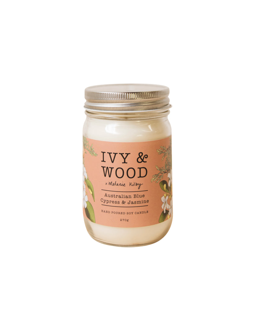 Ivy & Wood Australian Blue Cypress and Jasmine Candle
