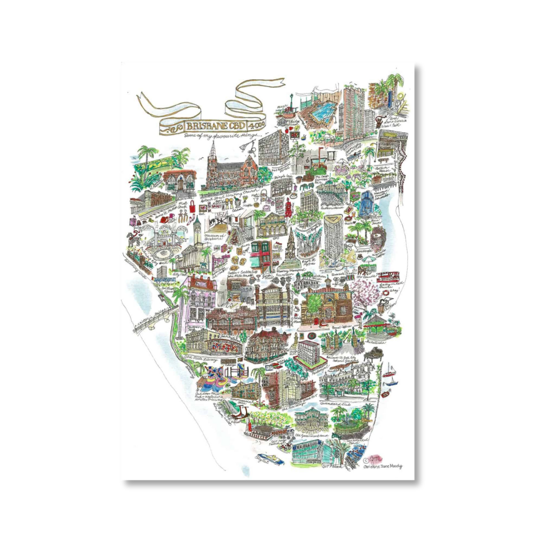 Christine Moody A4 Print | Brisbane CBD