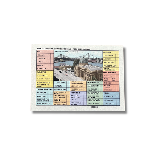 DK Busy Person's Correspondence Postcard | Story Bridge