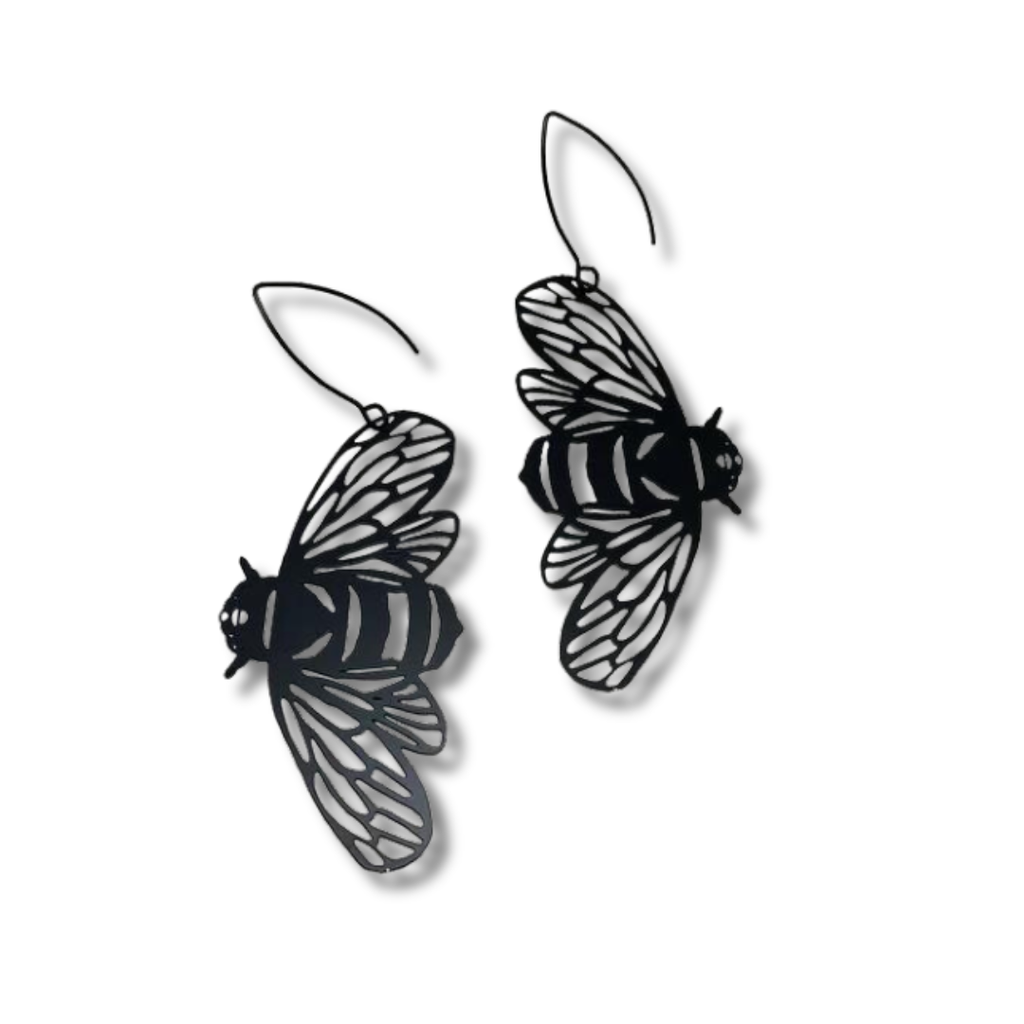 Denz Bee Earrings | Black