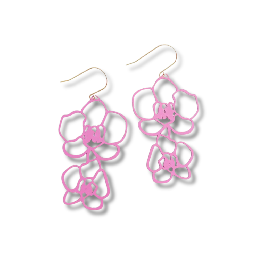 Denz Orchid Earrings | Pink
