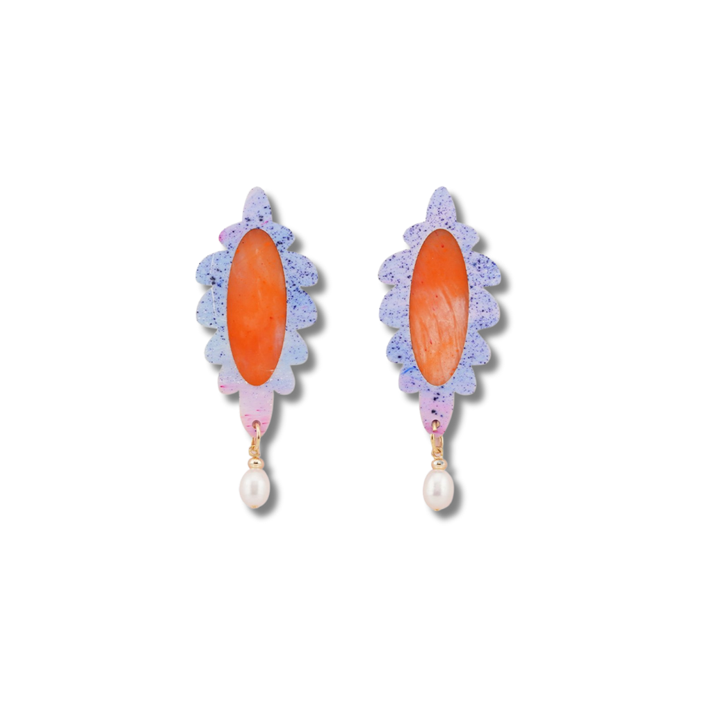 Flowature Outer Bloom Earrings | Blue Sunset