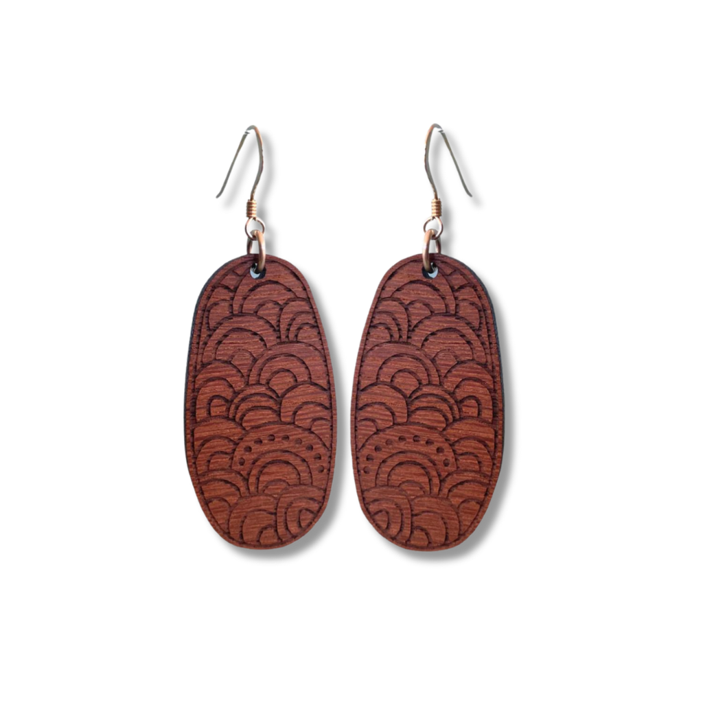 Gillawarra Arts Coastal Coolamon Earrings | Jarrah