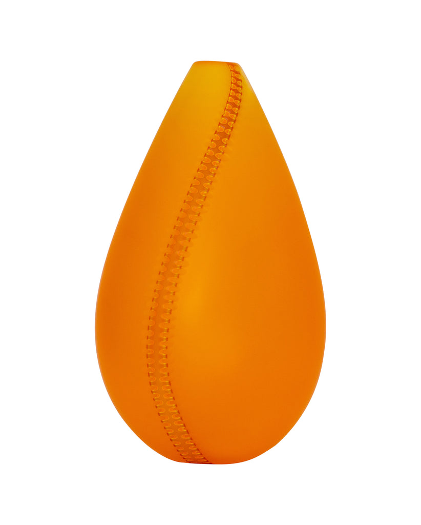 Jo Bone Large Orange Tall Single Cane Vase