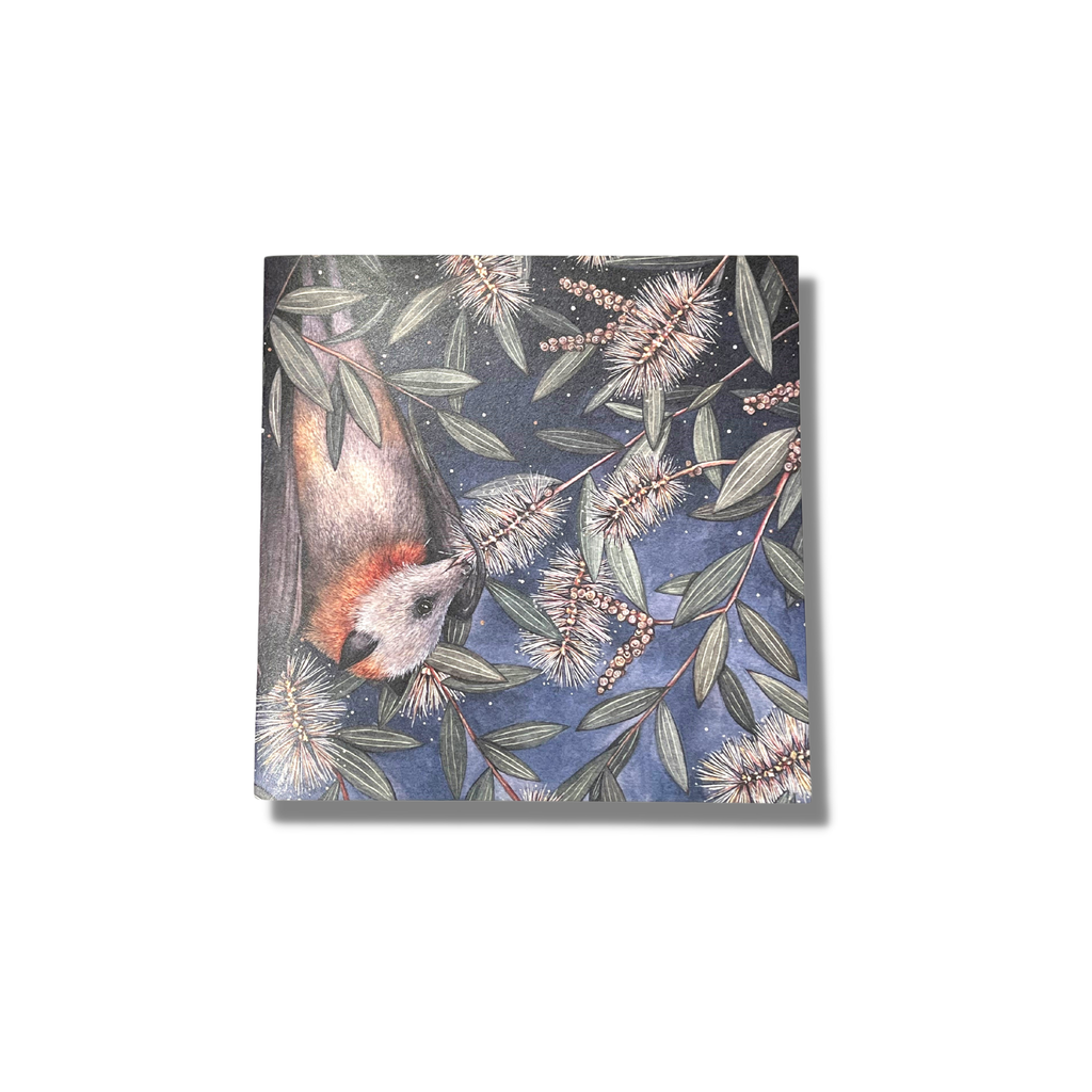 Ingrid Bartkowiak Square Greeting Card | Grey-headed Flying Fox