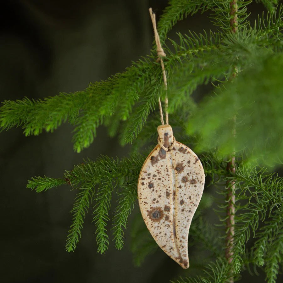 Kim Wallace Eucalyptus Leaf Ornament - Spotted Gum - Large