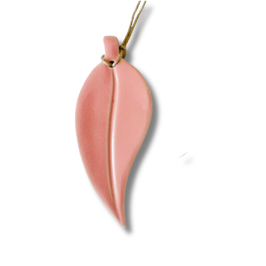 Kim Wallace Eucalyptus Leaf Ornament | Coral - Large