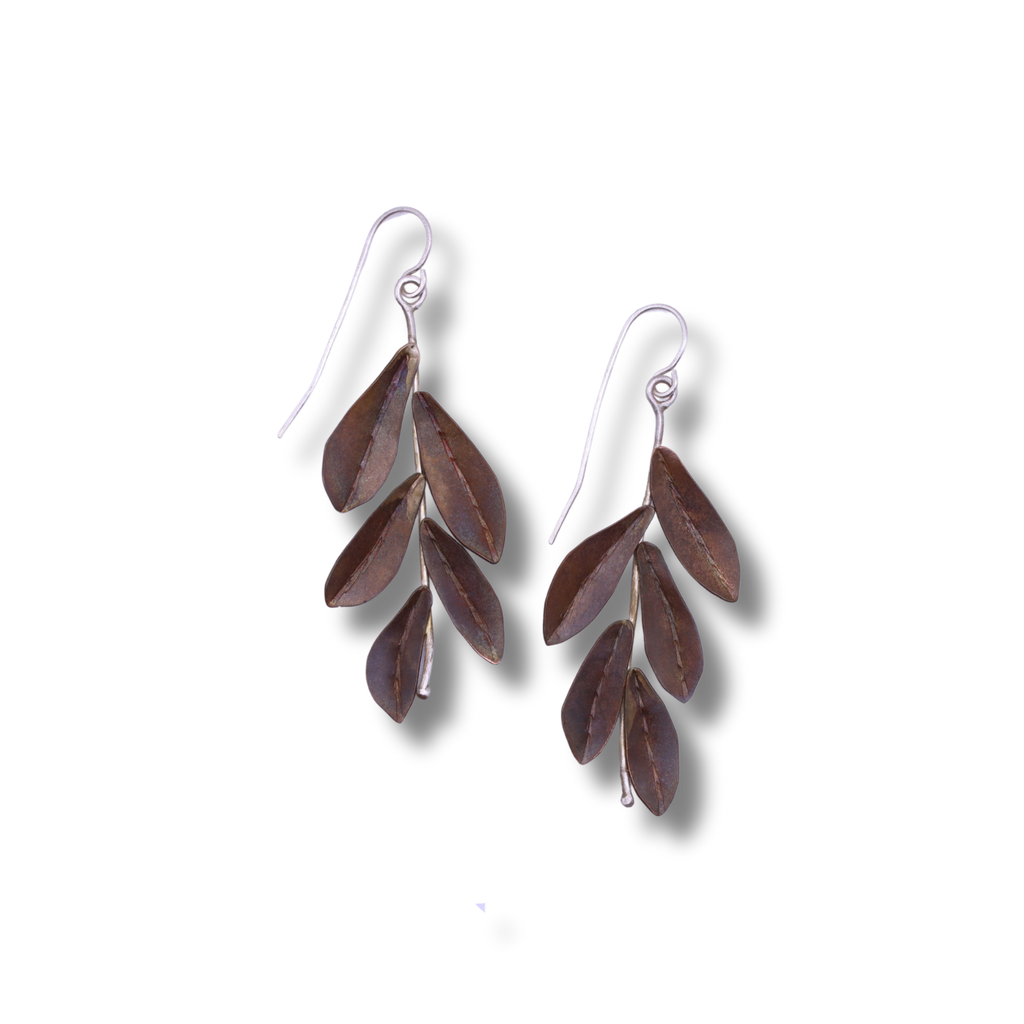 Nicole Jakins Earrings | Leaf Stem Earrings