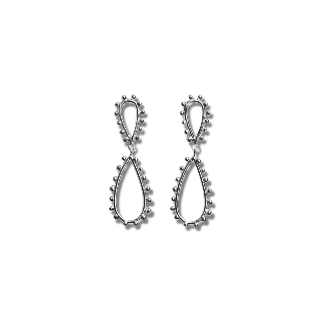 Myrtle Dot Teardrop Sterling Silver Earrings