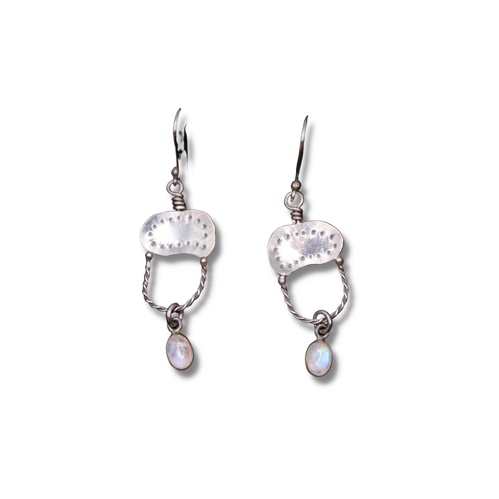 Katie Bourchier Hook Earrings White-Toned Opal Drop