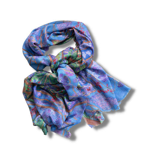 Catherine Baudet Silk & Cashmere Shawl | Jacaranda