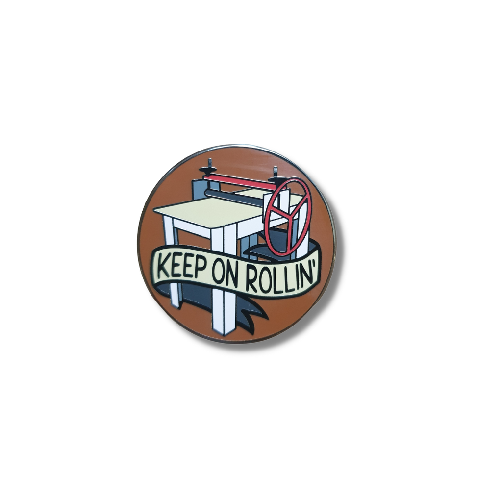 Jesse Irwin Enamel Pin | Keep on Rollin'