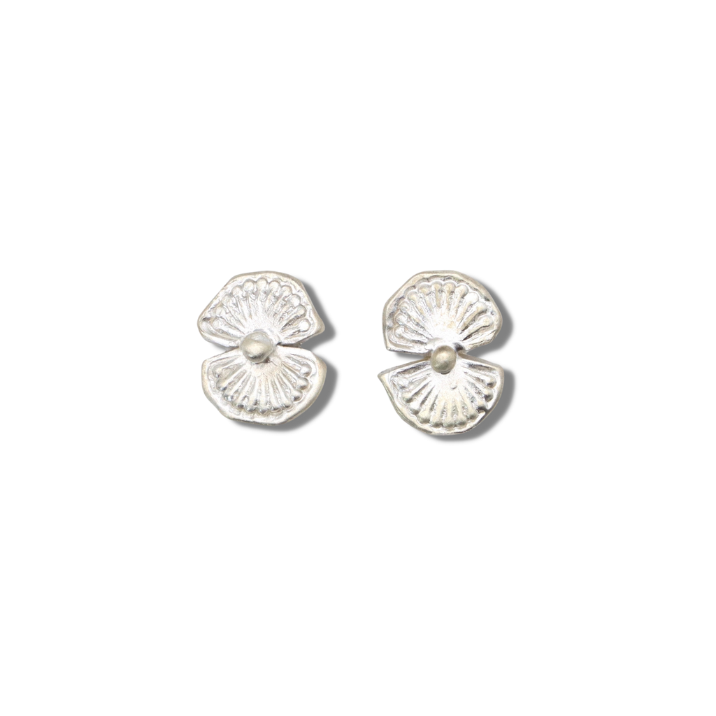 Jessica Nothdurft Earrings | Embossed Sterling Silver Studs #1