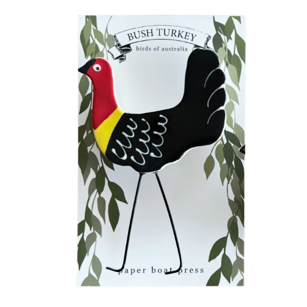 Paper Boat Press Magnet | Bush Turkey