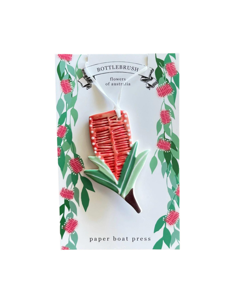 Paper Boat Press Ornament | Bottlebrush
