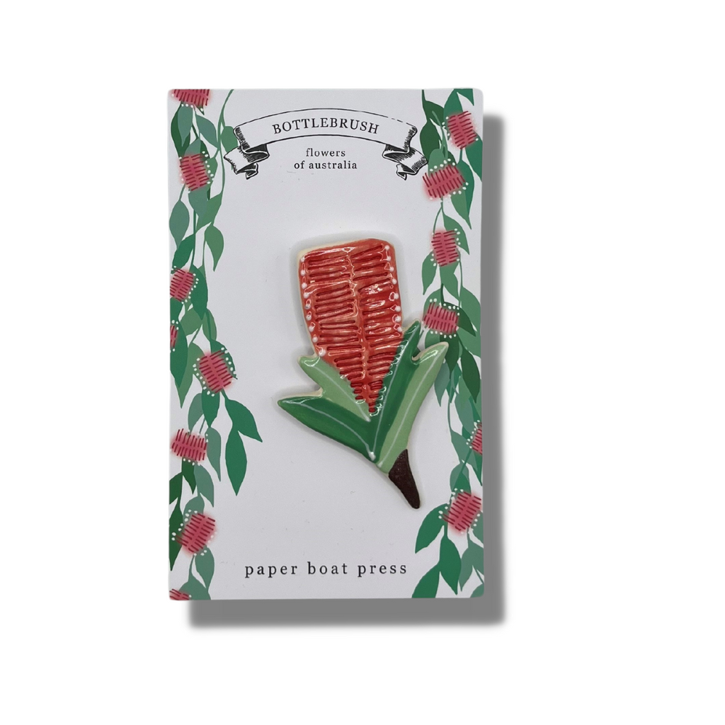 Paper Boat Press Magnet | Bottlebrush