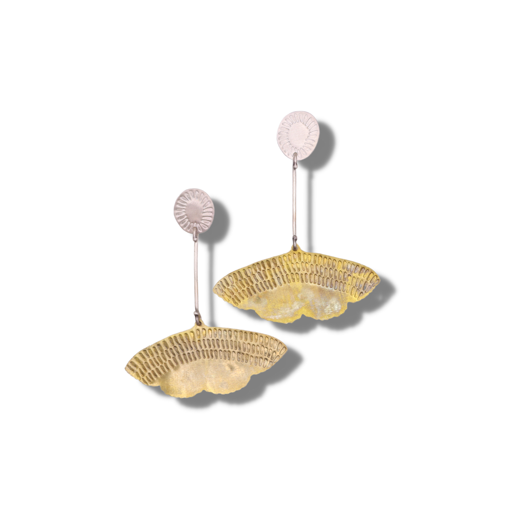 Nicole Jakins Earrings | Southern Old Lady Moth Studs Brass