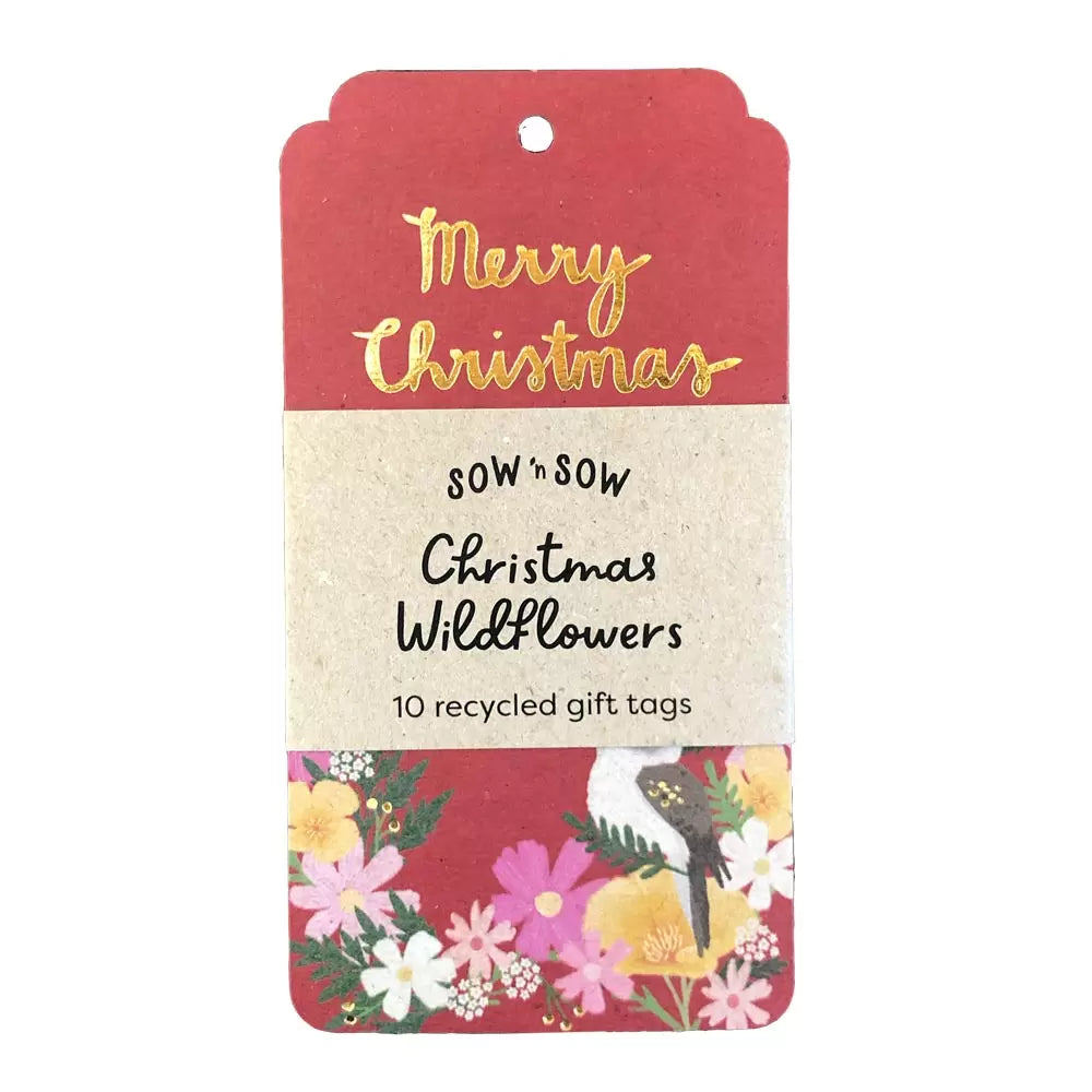 Sow 'n Sow  Christmas Wildflowers Gift Tag – 10 Pack