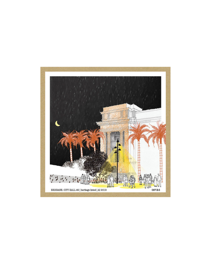 Alan Innes Greeting Card City Hall Night