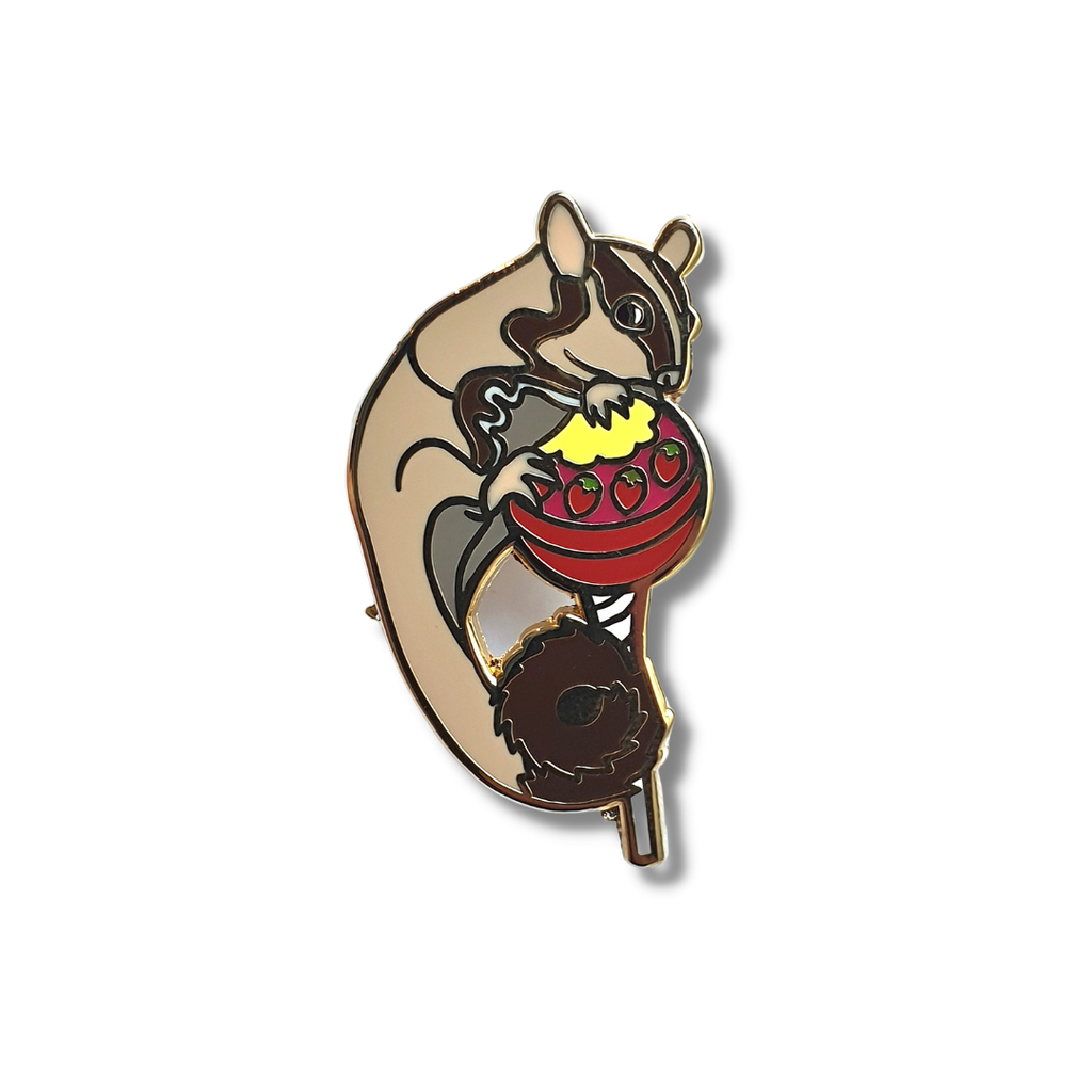 Jesse Irwin Enamel Pin | Sugar Glider on Lollipop