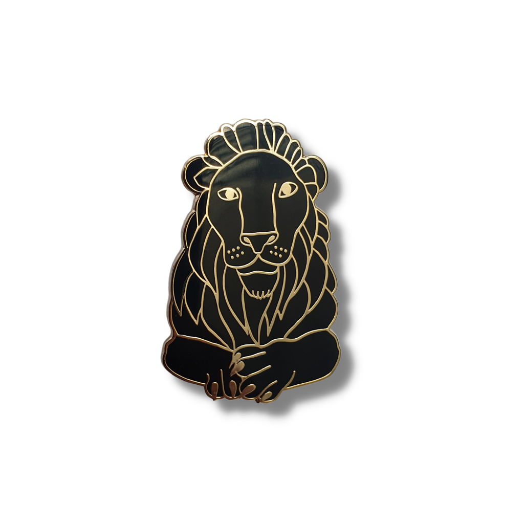 Jesse Irwin Enamel Pin | City Hall Lion Pin in Gold