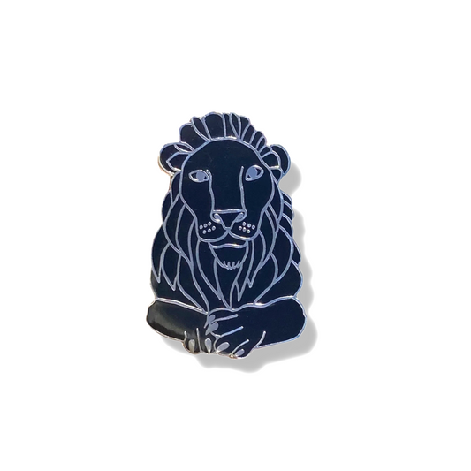 Jesse Irwin Enamel Pin | City Hall Lion in Silver