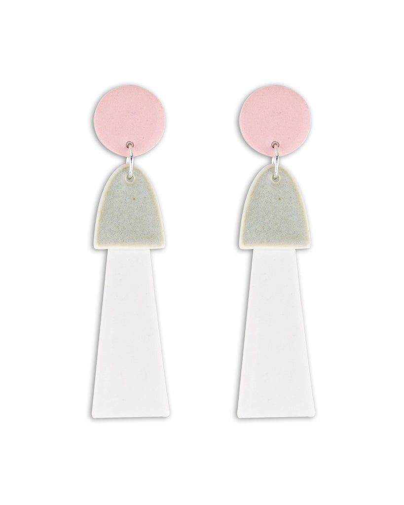 Erin Lightfoot Tassel Earrings | Pink & White