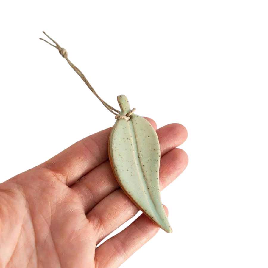 Kim Wallace Eucalyptus Evergreen Leaf Ornament - Small