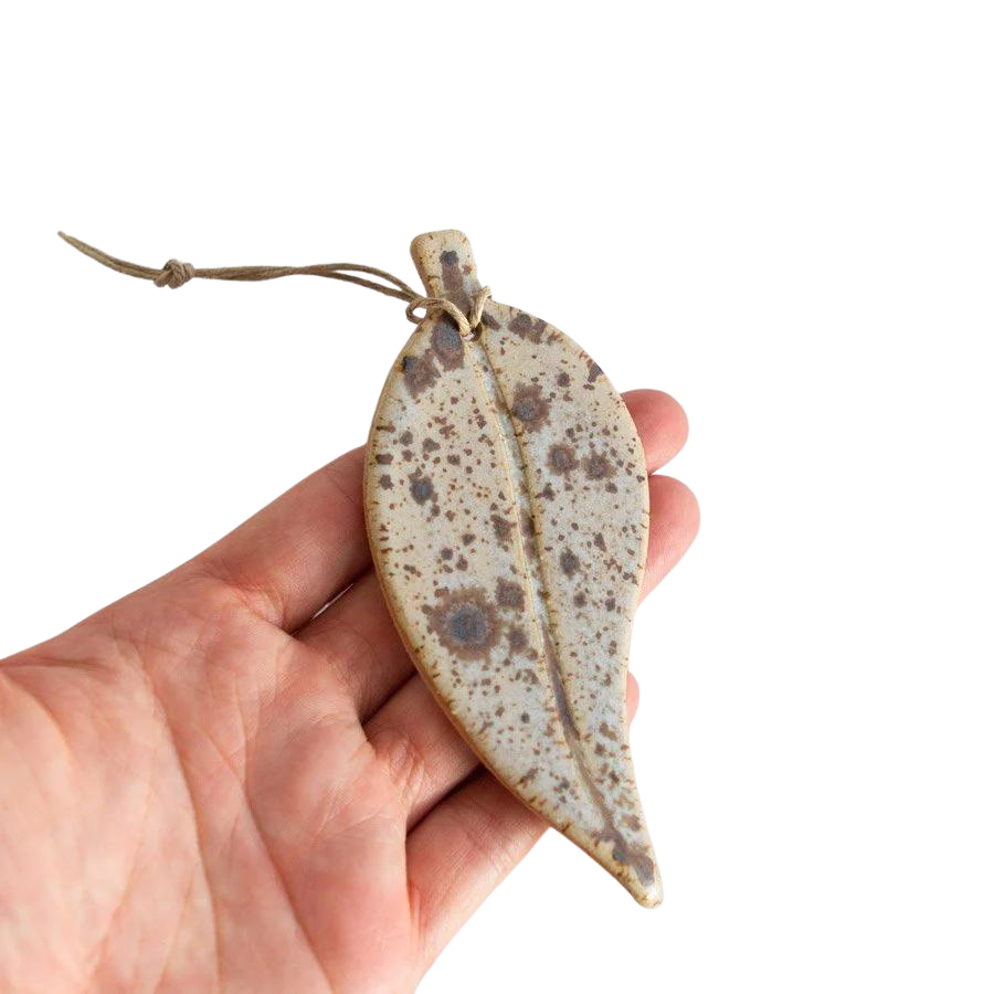 Kim Wallace Eucalyptus Leaf Ornament - Spotted Gum - Large