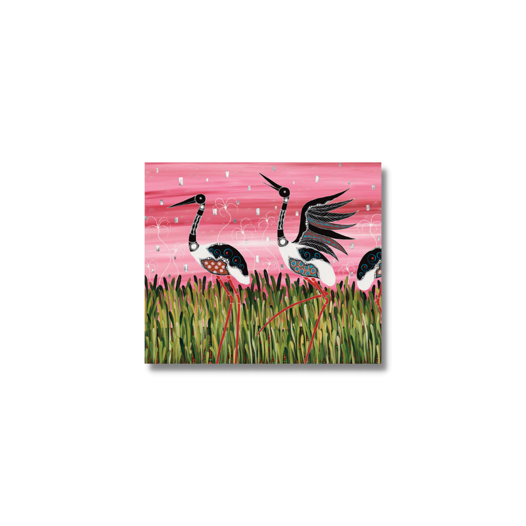 Melanie Hava Greeting Card | Jabirus in the Grass