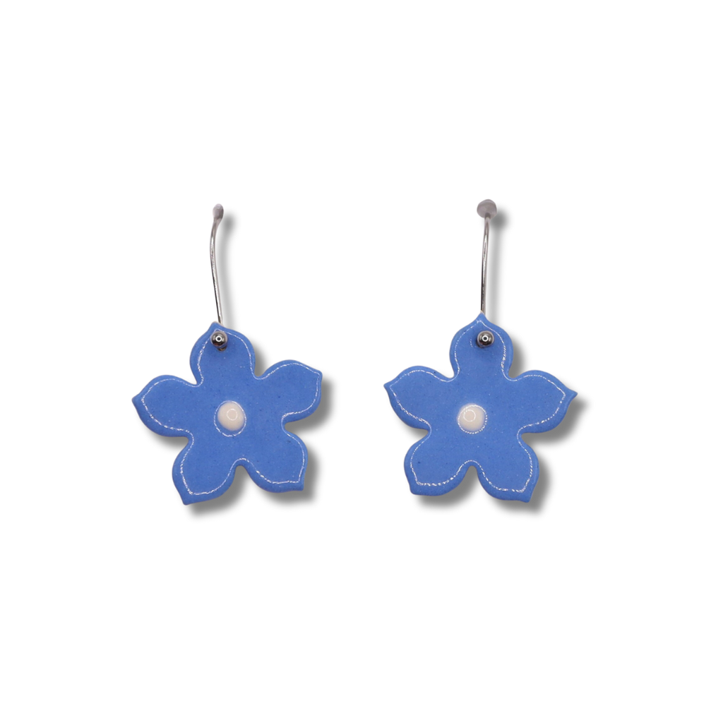 Paper Boat Press Small Flower Earrings | Blue