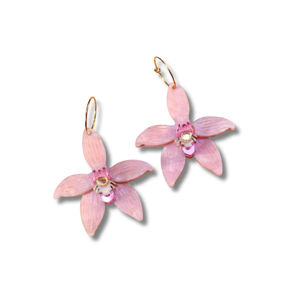 Eliza Rose Earrings | Pink Fairy Orchid